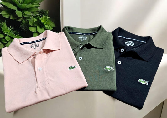 Polo Neck T-Shirt for Men (Multicolor, M,L,XL,XXL) (Pack of 3)