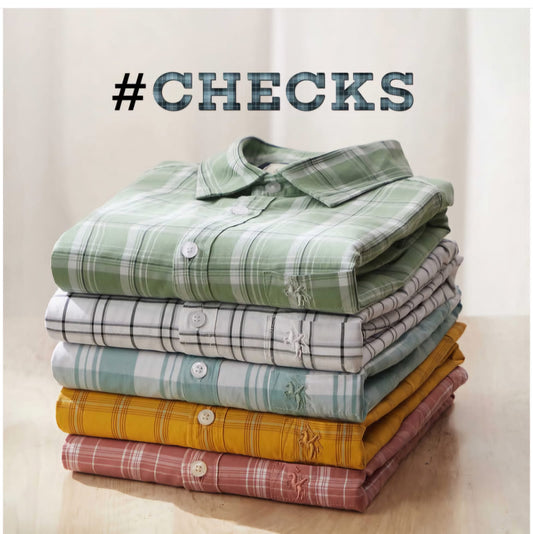 Mens check Shirts in (Pack of 4)