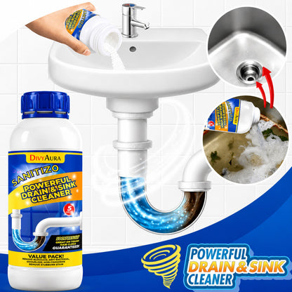 Sanitizo Powerful Drain & Sink Cleaner Powder 250 gm (Pack of 4)